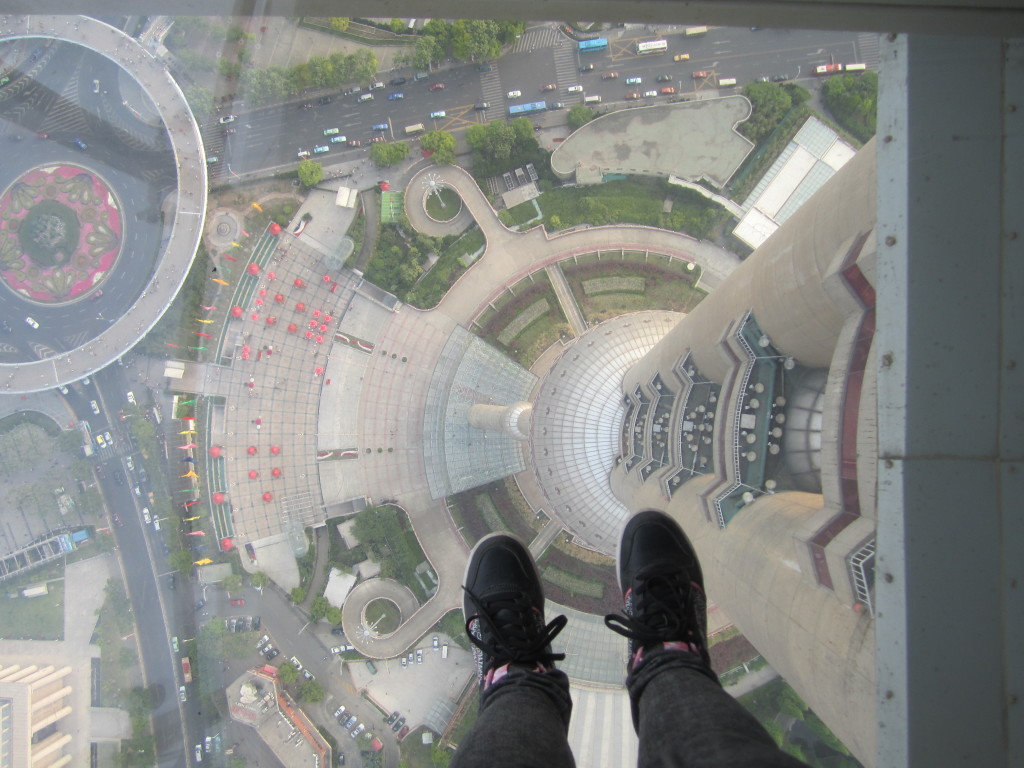 Looking down from atop the Pearl Tower